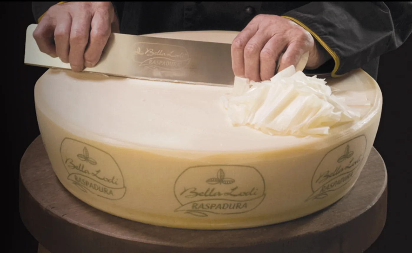 Bella Lodi Raspadura shaved buffalo-milk cheese from Lombardy